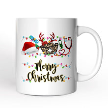 Carregar imagem no visualizador da galeria, Personalized Mug Plaid Nurse Christmas, Gift for Medical Assistants and Hospital Technicians