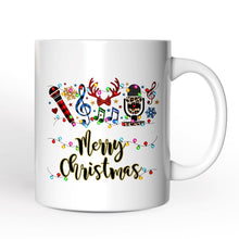 Carregar imagem no visualizador da galeria, Personalized Mug Singers Buffalo Plaid Christmas, Microphone Gift