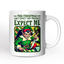 Carregar imagem no visualizador da galeria, Retro Killer Elf Christmas Personalized Mug, Funny Vintage Gift with Custom Name