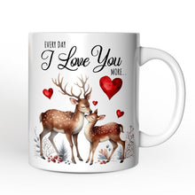 Carregar imagem no visualizador da galeria, Valentine Deer Anniversary Personalized Mug for Couple, Together Keepsake Romantic Gift
