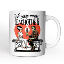 Load image into Gallery viewer, Vintage Frankenstein and Bride Personalized Mug for Couple, We Were Made for Each Other Vintage Romantic Gift With Custom Names