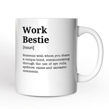 Carregar imagem no visualizador da galeria, Work Bestie Definition Personalized Mug, Funny Coworker Gift with Custom Name