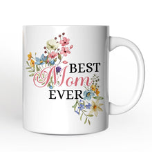 Load image into Gallery viewer, Best Mom Ever Personalized Mug, Floral Custom Gift with Name