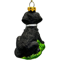 Carregar imagem no visualizador da galeria, (Pre-Order) Black Lab Glass Christmas Ornament, Labrador Retriever Dog Gift