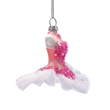 Cargar imagen en el visor de la galería, Classic Ballerina Dress Handcrafted Glass Ornament, Ballet Dancer Gift