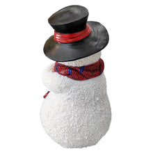 Load image into Gallery viewer, Enchanting Snowman and Fawn Home Holiday Decoration, 8" Tall Winter Woodland Deer Figurine