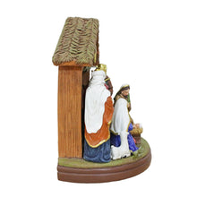 Carregar imagem no visualizador da galeria, Radiant Nativity Scene Handcrafted Statue Figurine, 7" Birth of Jesus Christian Home Decoration