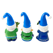 Carregar imagem no visualizador da galeria, Sky Blue Hat Festive Holiday Gnome Set of Three Miniature Christmas Tabletop Figurine Statues