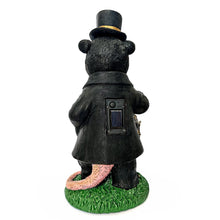 Carregar imagem no visualizador da galeria, Gentleman Opossum the Victorian Nightcrawler with Solar Powered Lamp Statue, 13" Lighted Garden Statue