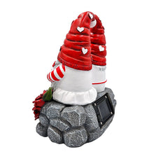 Load image into Gallery viewer, Soulmate Valentine Gnome Couple Solar Powered Figurine, 6" Romantic Room Statue Decoration