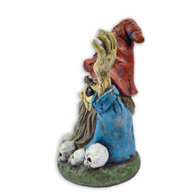 Load image into Gallery viewer, Zombie Gnome Garden Statue, 8" Outdoor Halloween Figurine Yard Decoration