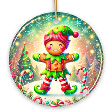 Load image into Gallery viewer, Gingerbread Man as a Christmas Elf Ornament, Magical Holiday Gift and Tree Decor