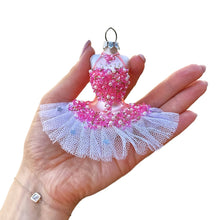Cargar imagen en el visor de la galería, Classic Ballerina Dress Handcrafted Glass Ornament, Ballet Dancer Gift