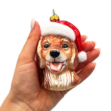 Carregar imagem no visualizador da galeria, Golden Retriever Glass Christmas Ornament, Labrador Tree Decoration