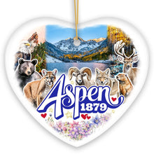 Carregar imagem no visualizador da galeria, Adventurous Aspen Colorado Ornament, Snow Mountains, Nature Traveler and Skiing Vacation Souvenir