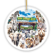 Load image into Gallery viewer, Artistic San Diego Zoo Classic Handcrafted Ornament, California State Ceramic Souvenir and Tree Decor