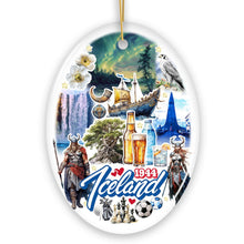 Carregar imagem no visualizador da galeria, Artistically Majestic Iceland Landmarks Ornament, Cultural Norse and Viking Christmas Gift and Reykjavik Souvenir