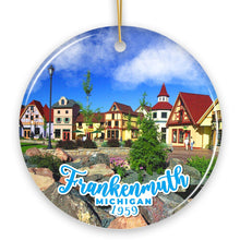 Load image into Gallery viewer, Artistically Vibrant Frankenmuth Ornament, Festive Bavarian Town Michigan Christmas Souvenir and Decor