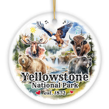 Load image into Gallery viewer, Artistically Vibrant Yellowstone National Park Ornament, Wildlife and Nature Souvenir Gift