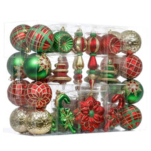 Cargar imagen en el visor de la galería, Christmas Sensation Mega Holiday Ornament Set, 108 Unique Baubles, Trees, Candycanes, and Snowflakes