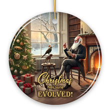 Cargar imagen en el visor de la galería, Christmas has Sure Evolved Witty Charles Darwin Ornament, Science and Biology Student and Teacher Gift