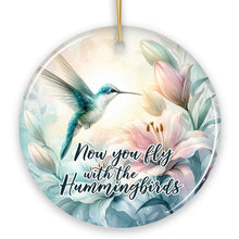 Carregar imagem no visualizador da galeria, Ethereal Fly with the Hummingbirds Ornament, Remembrance Gift