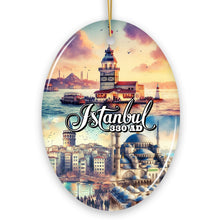Carregar imagem no visualizador da galeria, Istanbul City Historical Landmarks and Cultural Ornament, Artistic Turkey Handmade Christmas Gift and Souvenir