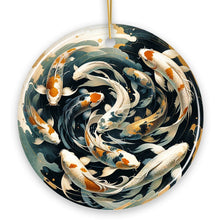 Carregar imagem no visualizador da galeria, Koi Fish Contemporary Art Ceramic Ornament, Elegant Painting Decor And Souvenir
