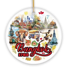 Load image into Gallery viewer, Lively Bangkok City Artistic Ceramic Ornament, Thailand Souvenir and Christmas Decor Keepsake
