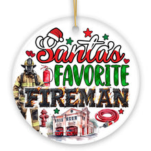 Carregar imagem no visualizador da galeria, Santa's Favorite Fireman and Firewoman Ornament, Artistic Christmas Appreciation Keepsake