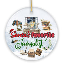 Carregar imagem no visualizador da galeria, Santa's Favorite Journalist Ornament, Artistic Christmas Appreciation Keepsake