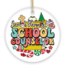 Load image into Gallery viewer, Santa’s Favorite School Counselor Handcrafted Christmas Ornament, Guidance Counselor Appreciation Gift