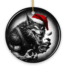 Load image into Gallery viewer, Vicious Werewolf Ceramic Ornament, Enigmatic Christmas Decoration for Halloween Tree