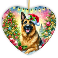 Carregar imagem no visualizador da galeria, Winter Wonderland German Shepherd Ornament, Gift and Decor for Cozy Christmas