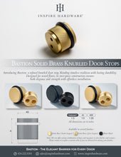 Load image into Gallery viewer, Bastion - Classic Knurled Solid Brass Door Stops