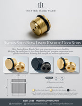 Load image into Gallery viewer, Bastion - Linear Knurled Solid Brass Door Stops