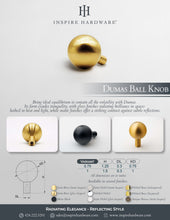 Cargar imagen en el visor de la galería, Dumas, Solid Brass Ball Knobs