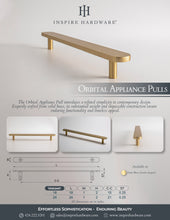 Cargar imagen en el visor de la galería, Orbital, Solid Brass Appliance Pulls