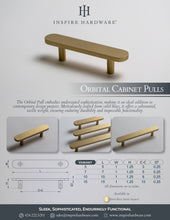 Cargar imagen en el visor de la galería, Orbital, Solid Brass Cabinet Pulls