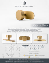 Cargar imagen en el visor de la galería, Orbital Knob, Solid Brass Cabinet Knobs