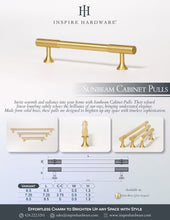 Cargar imagen en el visor de la galería, Sunbeam, Solid Brass Cabinet Pulls