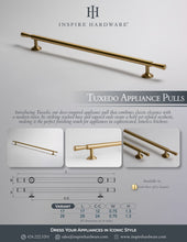 Cargar imagen en el visor de la galería, Tuxedo, Solid Brass Appliance Pulls