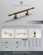 Cargar imagen en el visor de la galería, Tuxedo, Solid Brass Cabinet Pulls