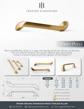 Cargar imagen en el visor de la galería, Twist, Solid Brass Cabinet Pulls