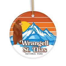 Load image into Gallery viewer, Wrangell St. Elias National Park Retro Style Ornament, Alaska USA Tourist Attraction and Gift