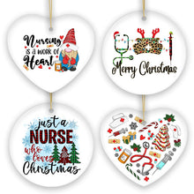 Load image into Gallery viewer, Cute Christmas Ornament Nursing Set, Bundle of Four Nurse Themed Gifts