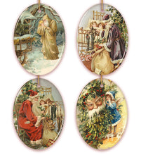 Load image into Gallery viewer, Father Santa Victorian Style Ceramic Christmas Ornament Bundle