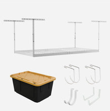 Carregar imagem no visualizador da galeria, 4' x 8' Overhead Garage Storage Bundle w/ 5 Bins (Yellow)