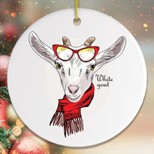 Carregar imagem no visualizador da galeria, Winter Goat Christmas Ornament