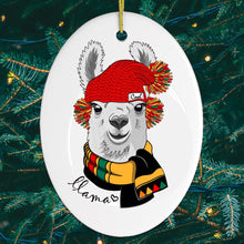 Load image into Gallery viewer, Winter Llama Ornament